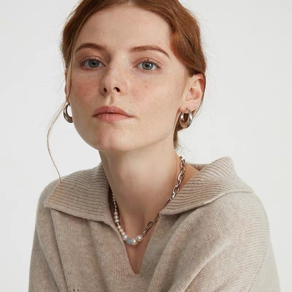 18K gold plated oval waterdrop earrings - Picture 8 of 10